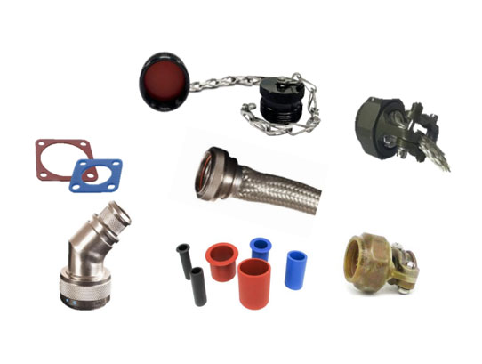 Amphenol PCD dust caps and backshells
