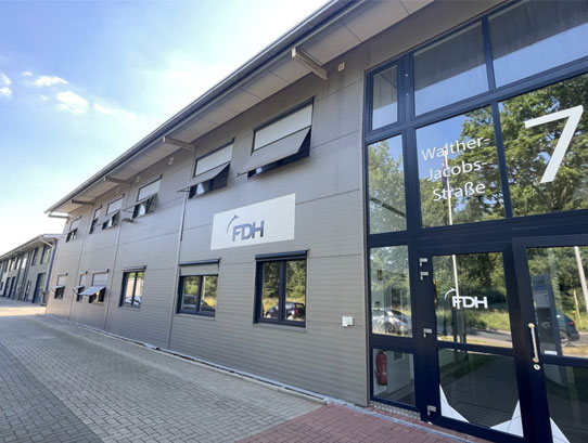 Front door of FDH Aero, Bremen, Germany office.