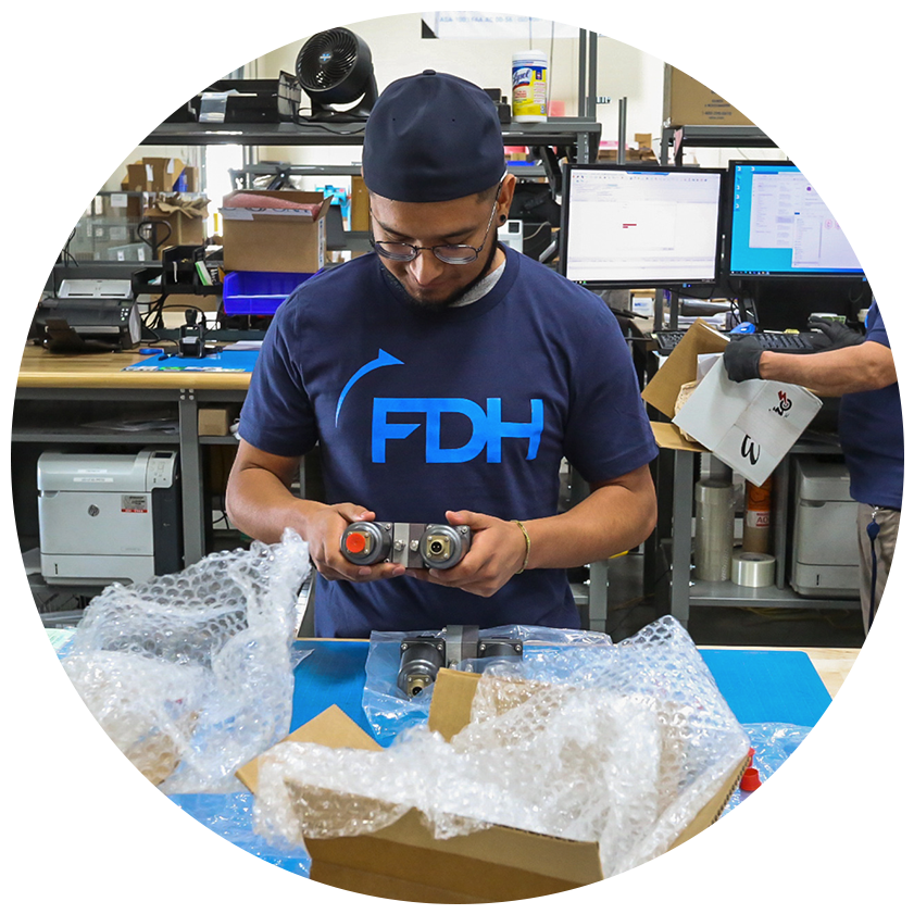 Inspecting parts for serial numbers and other identifing marks.